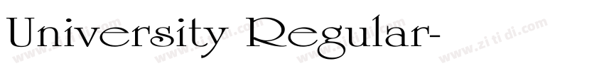 University Regular字体转换